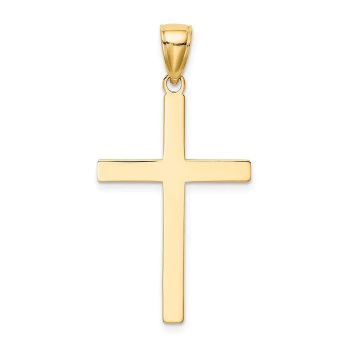 Qgold Necklaces 14k Yellow Gold 195 mm Solid Reversible Latin Cross Pendant 198 grams Qgold Necklaces 14k Yellow Gold 195 mm Solid Reversible Latin Cross Pendant 198 grams