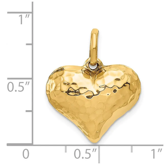 Qgold Necklaces 14k Yellow Gold 19 mm red 3D Heart Pendant 166 grams Qgold Necklaces 14k Yellow Gold 19 mm red 3D Heart Pendant 166 grams