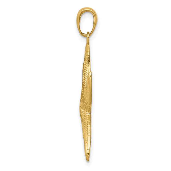 Qgold Necklaces 14k Yellow Gold 26 mm Diamondcut Starfish Pendant 227 grams Qgold Necklaces 14k Yellow Gold 26 mm Diamondcut Starfish Pendant 227 grams