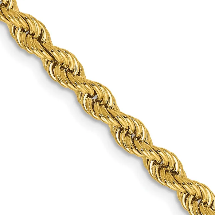 Qgold Necklaces 14k Yellow Gold 365 mm Regular Rope with Lobster Clasp Chain 1939 grams Qgold Necklaces 14k Yellow Gold 365 mm Regular Rope with Lobster Clasp Chain 1939 grams