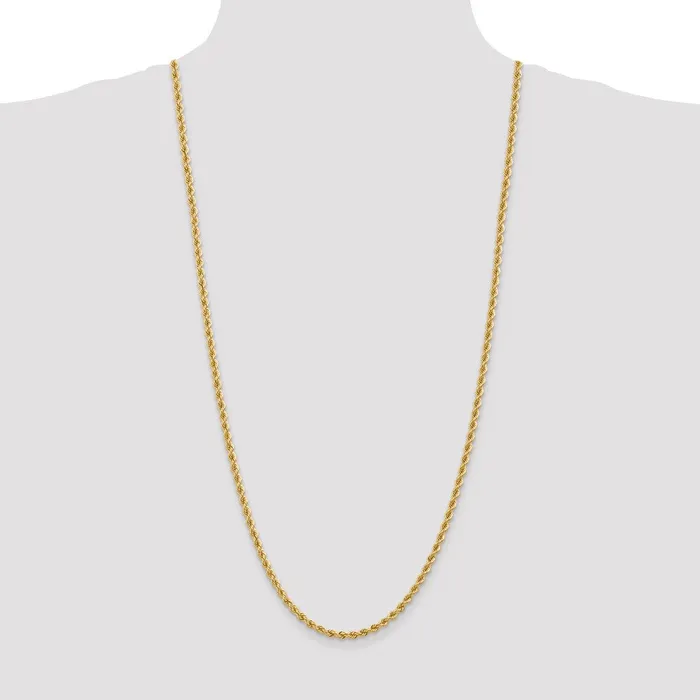 Qgold Necklaces 14k Yellow Gold 365 mm Regular Rope with Lobster Clasp Chain 1939 grams Qgold Necklaces 14k Yellow Gold 365 mm Regular Rope with Lobster Clasp Chain 1939 grams