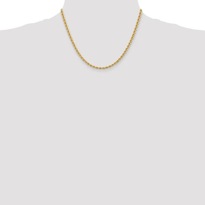 Qgold Necklaces 14k Yellow Gold 365 mm Regular Rope with Lobster Clasp Chain 1939 grams Qgold Necklaces 14k Yellow Gold 365 mm Regular Rope with Lobster Clasp Chain 1939 grams