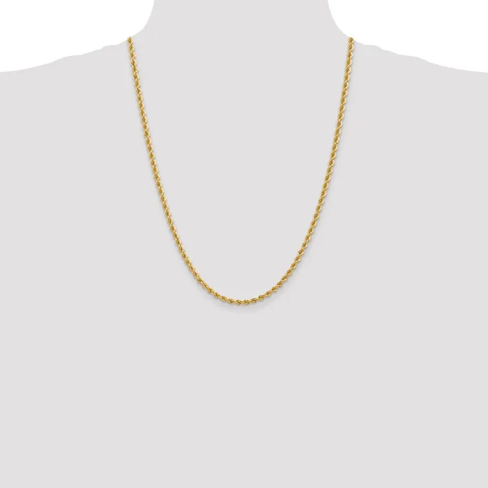 Qgold Necklaces 14k Yellow Gold 365 mm Regular Rope with Lobster Clasp Chain 1939 grams Qgold Necklaces 14k Yellow Gold 365 mm Regular Rope with Lobster Clasp Chain 1939 grams