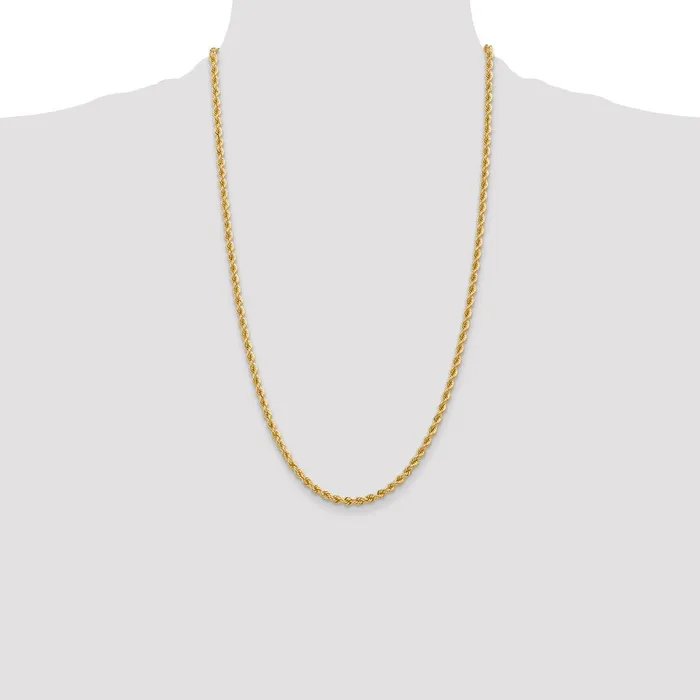 Qgold Necklaces 14k Yellow Gold 365 mm Regular Rope with Lobster Clasp Chain 1939 grams Qgold Necklaces 14k Yellow Gold 365 mm Regular Rope with Lobster Clasp Chain 1939 grams