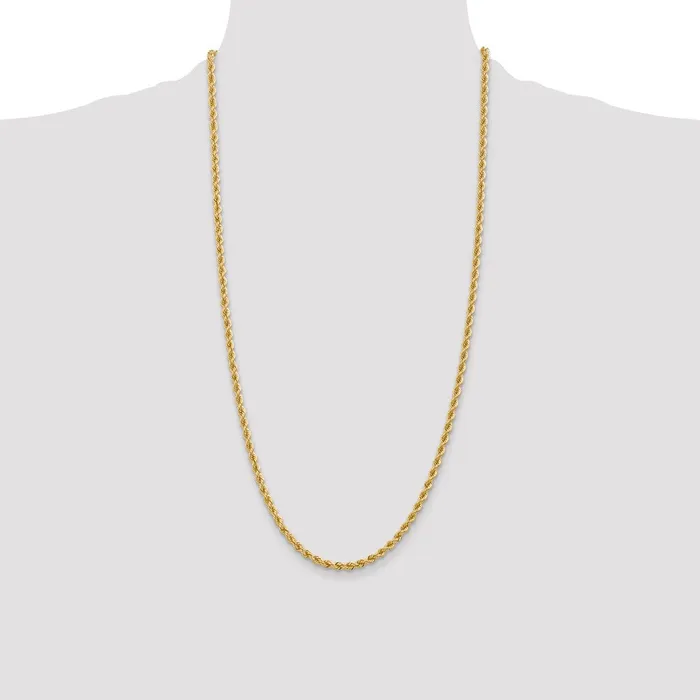 Qgold Necklaces 14k Yellow Gold 365 mm Regular Rope with Lobster Clasp Chain 1939 grams Qgold Necklaces 14k Yellow Gold 365 mm Regular Rope with Lobster Clasp Chain 1939 grams
