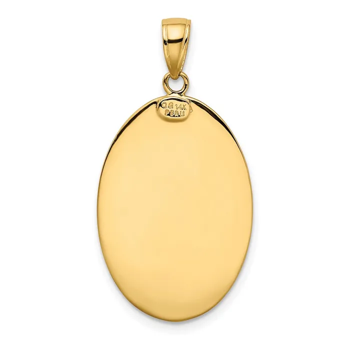 Qgold PreStyled Sets 10k Yellow Gold 18 mm Saint Christopher Medal Pendant 267 grams Qgold PreStyled Sets 10k Yellow Gold 18 mm Saint Christopher Medal Pendant 267 grams