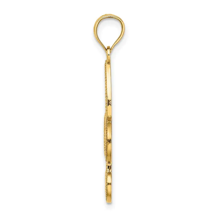 Qgold PreStyled Sets 10k Yellow Gold 236 mm Fleur De Lis Pendant 173 grams Qgold PreStyled Sets 10k Yellow Gold 236 mm Fleur De Lis Pendant 173 grams