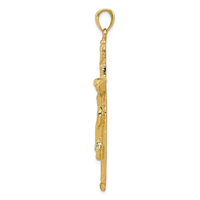 Qgold PreStyled Sets 14k Yellow Gold 26 mm INRI Crucifix Pendant 442 grams Qgold PreStyled Sets 14k Yellow Gold 26 mm INRI Crucifix Pendant 442 grams