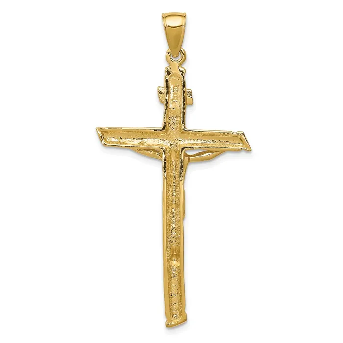 Qgold PreStyled Sets 14k Yellow Gold 26 mm INRI Crucifix Pendant 442 grams Qgold PreStyled Sets 14k Yellow Gold 26 mm INRI Crucifix Pendant 442 grams