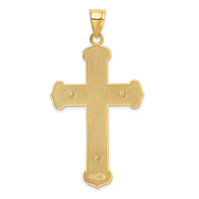 Qgold Rings 14k Twotone 26 mm Twotone Engraved Crucifix Charm 355 grams Qgold Rings 14k Twotone 26 mm Twotone Engraved Crucifix Charm 355 grams