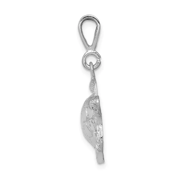 Qgold Rings 14k White Gold 215 mm Solid Polished OpenBacked Sea Turtle Pendant 258 grams Qgold Rings 14k White Gold 215 mm Solid Polished OpenBacked Sea Turtle Pendant 258 grams