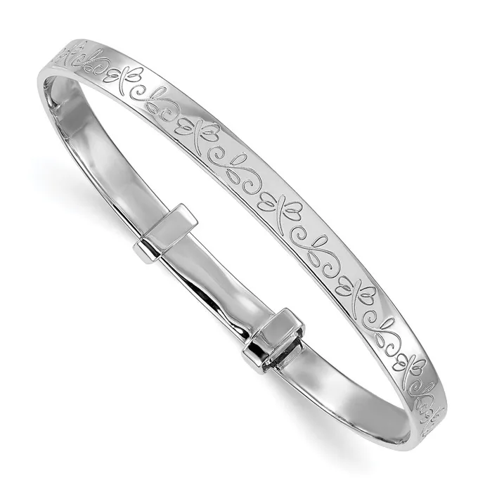 Qgold Rings Sterling Silver Rhplated Dragonfly Childrens Adjustable Bangle 713 grams Qgold Rings Sterling Silver Rhplated Dragonfly Childrens Adjustable Bangle 713 grams