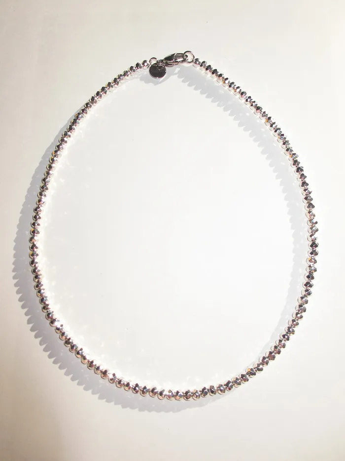 Rimor Jewelry Rings BEADED HEMATITE CHOKER SILVER