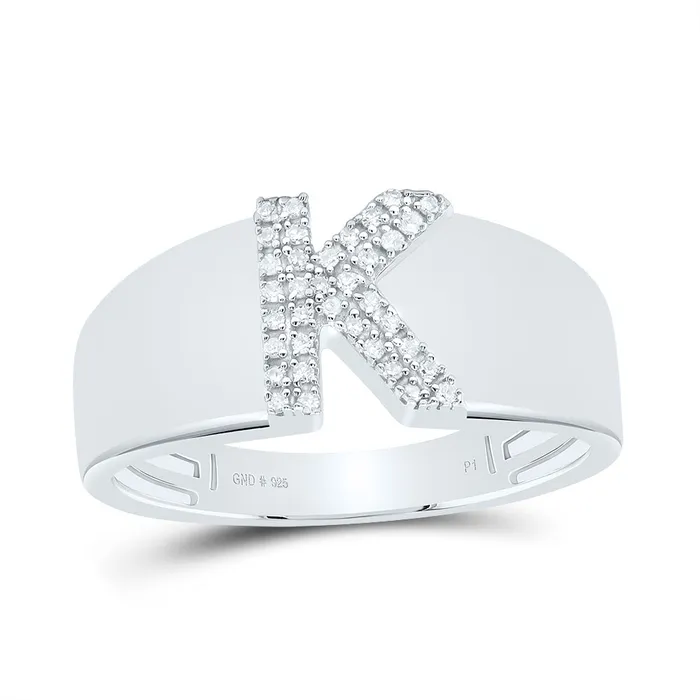 Rings 112CtwDia P1 Gift Initial K Ladies Ring GND