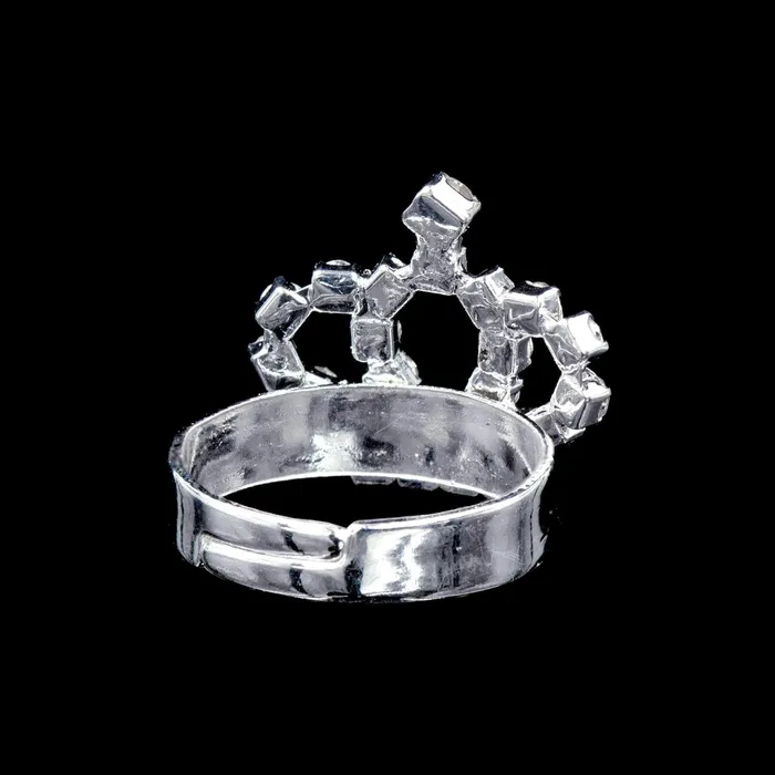 Rings 4037 13911 Rhinestone Crown Adjustable Ring Rings 4037 13911 Rhinestone Crown Adjustable Ring