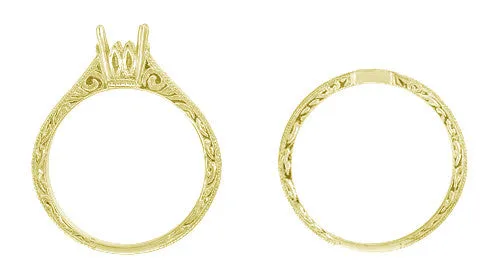 Rings Antique Jewelry Mall Yellow Gold Art Deco Contoured Engraved Scrolls Wedding Band Rings Antique Jewelry Mall Yellow Gold Art Deco Contoured Engraved Scrolls Wedding Band