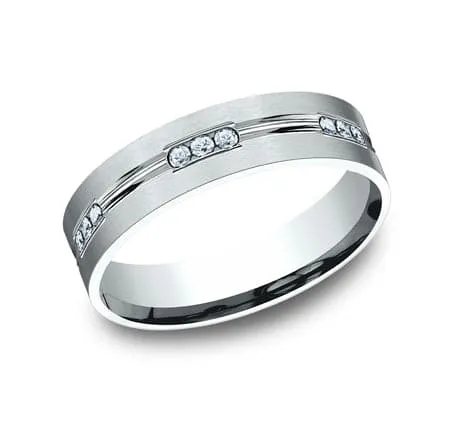 Rings Benchmark Rings Gold and DiamondTrio Mens Band
