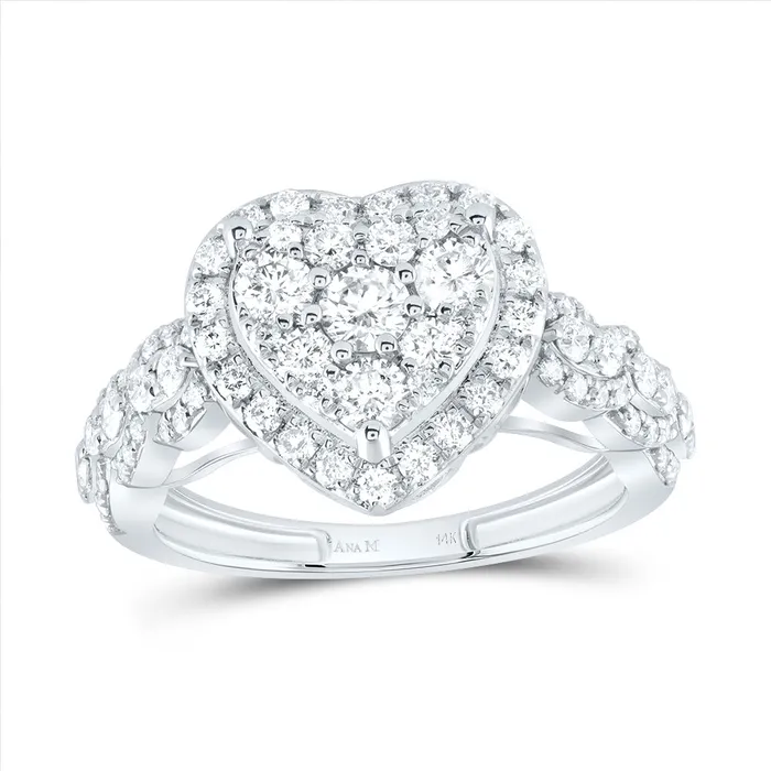 Rings GND 1 13CtwNat Dia Ana M Heart Single Halo Engaement Ring 351 grams Rings GND 1 13CtwNat Dia Ana M Heart Single Halo Engaement Ring 351 grams