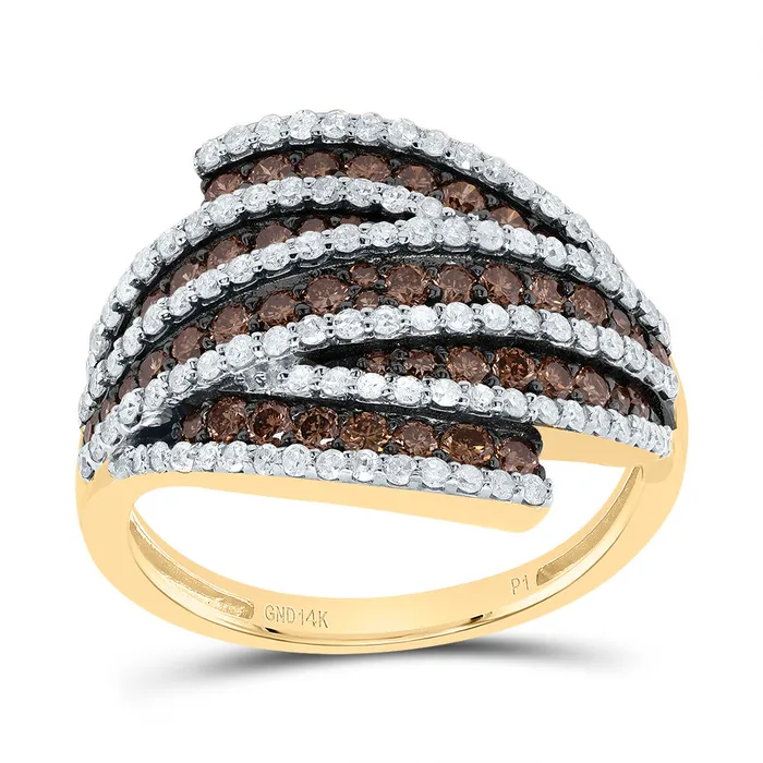 Rings GND 1 14CtwDia P1 Gift Cognac Natural Ladies Ring 418 grams