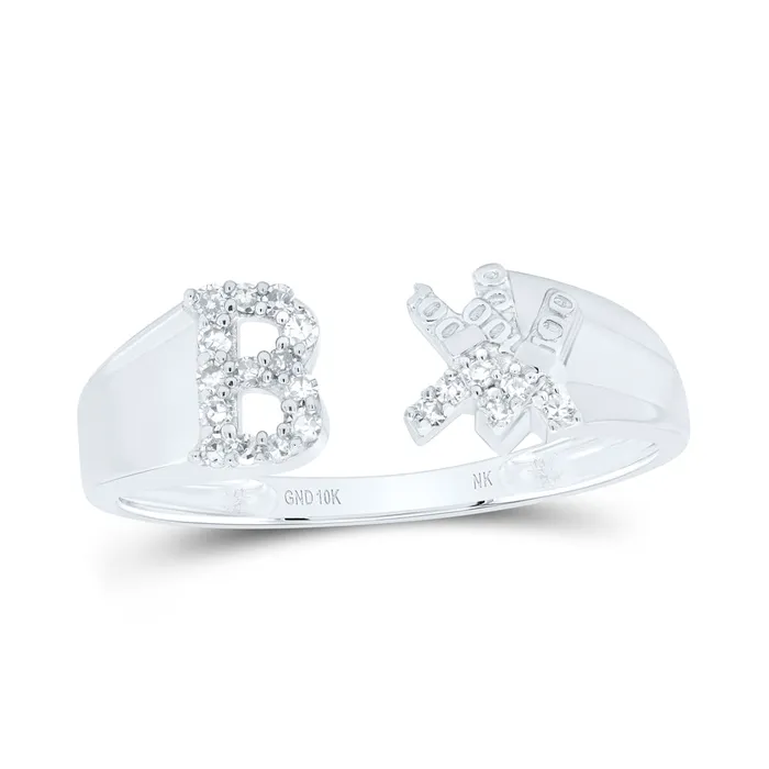 Rings GND 110CtwNat Dia Nk Gift Initial B Ladies Ring 198 grams