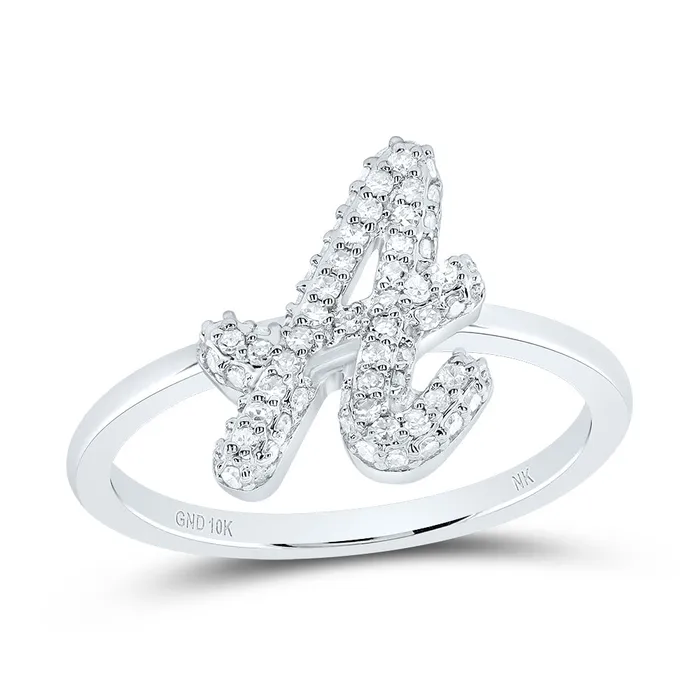 Rings GND 14 CtwDia Nk Fashion Initial A Ring 256 grams