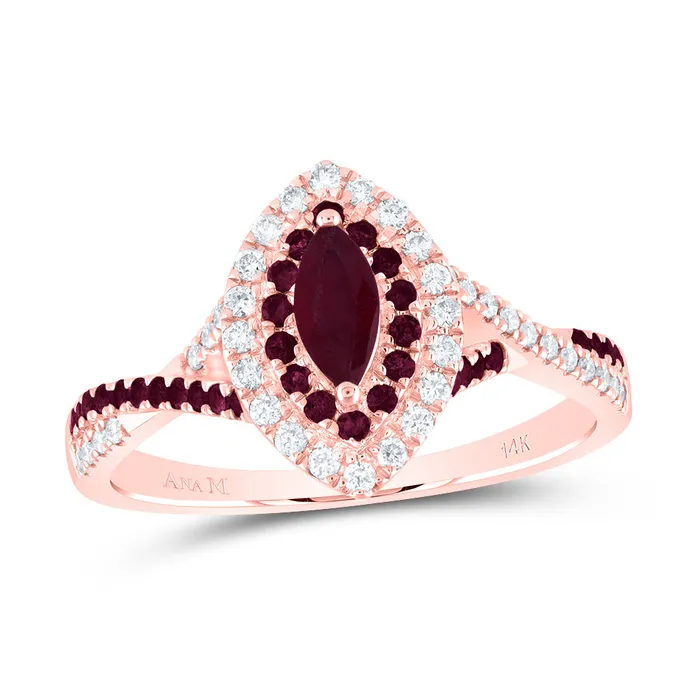 Rings GND 15CtwDia Ana M 15CtwRdRu 6X3Mm MqRu Nat Gem Double Halo Bridal Ring 301 grams Rings GND 15CtwDia Ana M 15CtwRdRu 6X3Mm MqRu Nat Gem Double Halo Bridal Ring 301 grams