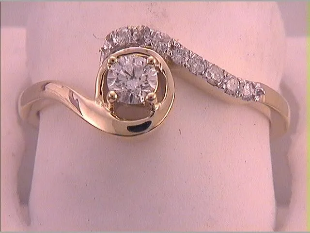 Rings GND 10Kt Yellow Gold 13CtwDia 15CtCrd Engagement Ring 202 grams