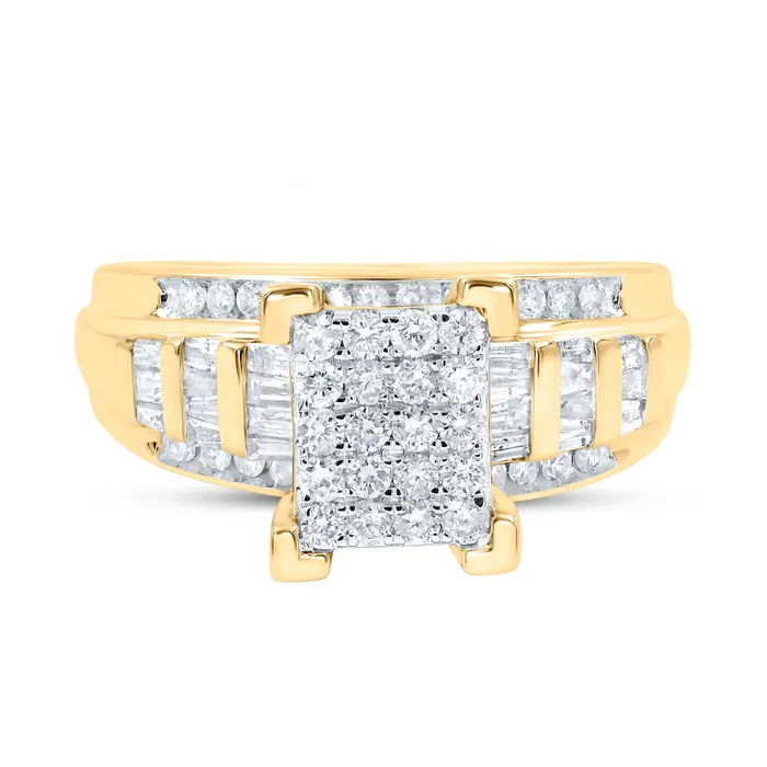 Rings GND 10Kt Yellow Gold 78 CtwDia Nk Ring S85 486 grams