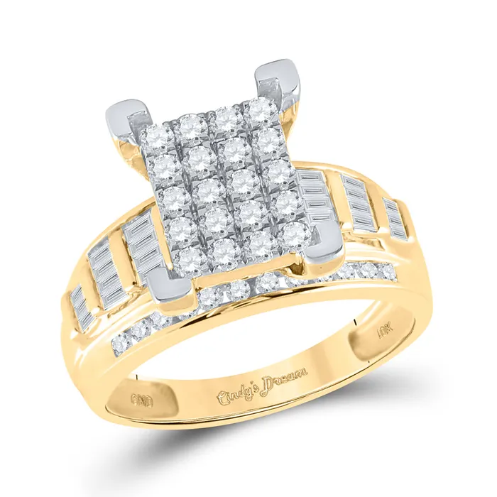 Rings GND 10Kt Yellow Gold 78CtwDia Cindy Ring S9 471 grams