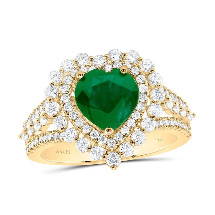 Rings GND 1CtwDia Ana M 80 X 810 Mm EmHeart Nat Gem Ring 592 grams