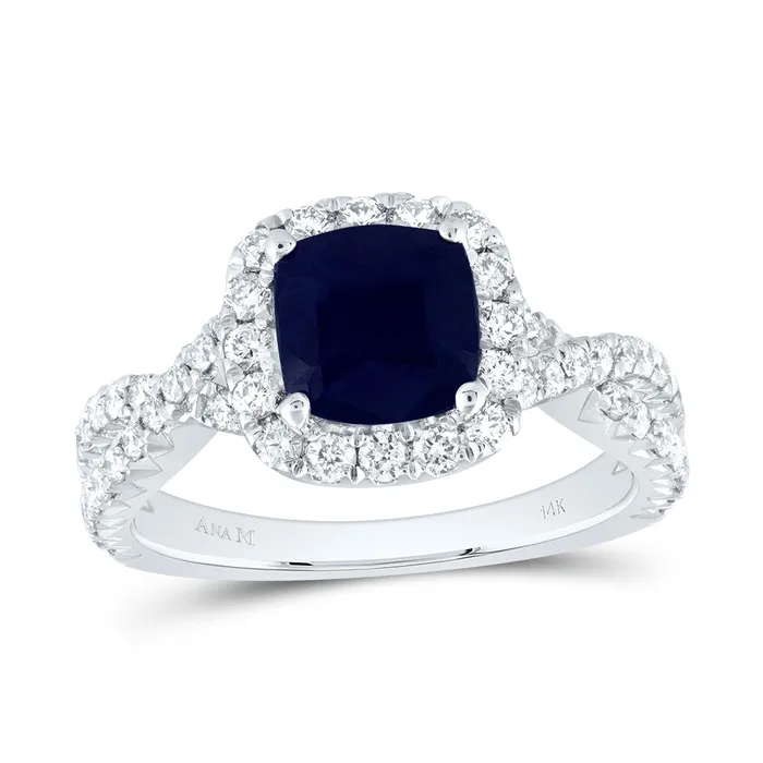 Rings GND 34CtwDia Ana M 7MmCuBs Nat Gem Single Halo Engagement Ring 467 grams Rings GND 34CtwDia Ana M 7MmCuBs Nat Gem Single Halo Engagement Ring 467 grams