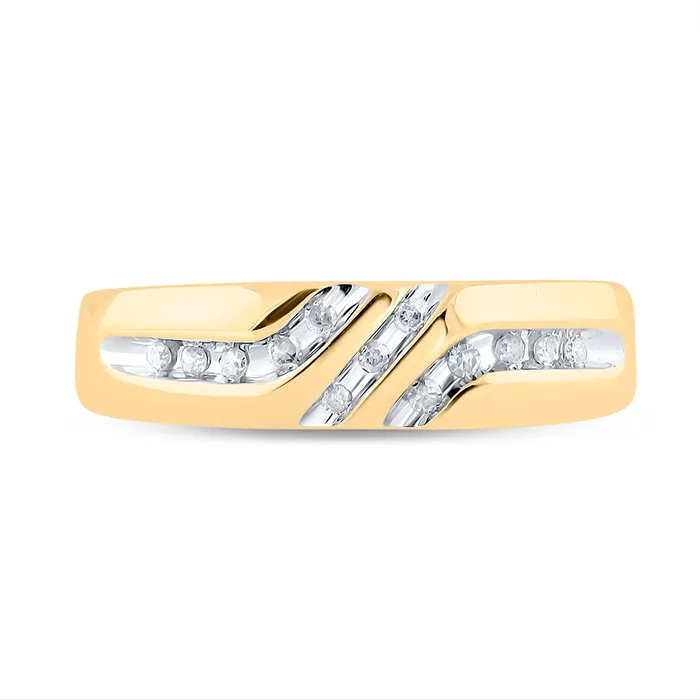 Rings GND Gold Band Wedding Ring 18 Cttw Round Natural Diamond Mens 231 grams Rings GND Gold Band Wedding Ring 18 Cttw Round Natural Diamond Mens 231 grams