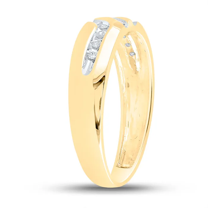Rings GND Gold Band Wedding Ring 18 Cttw Round Natural Diamond Mens 231 grams Rings GND Gold Band Wedding Ring 18 Cttw Round Natural Diamond Mens 231 grams