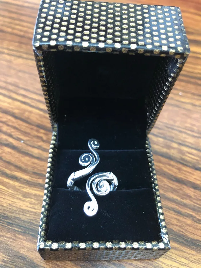 Rings Johnny jeweler stcroix 925 Sterling silver adjustable waves ring