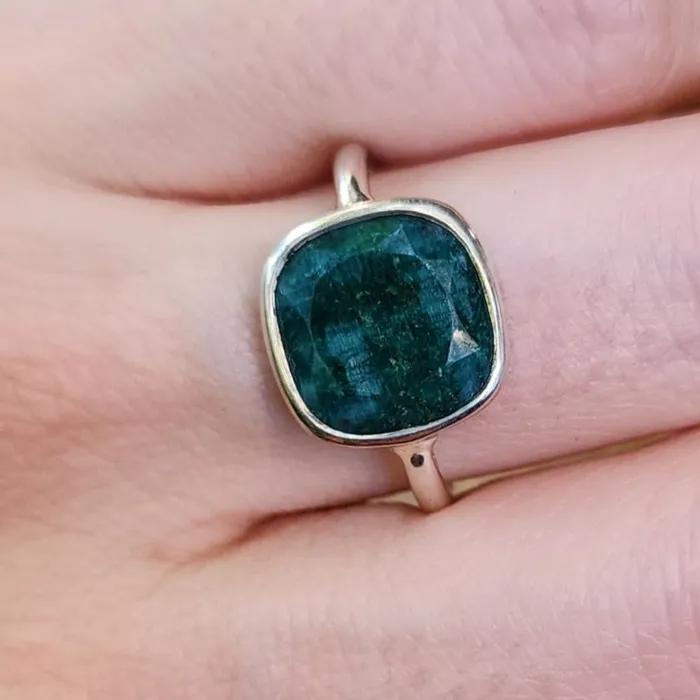 Rings JSL Emerald Bezel Ring