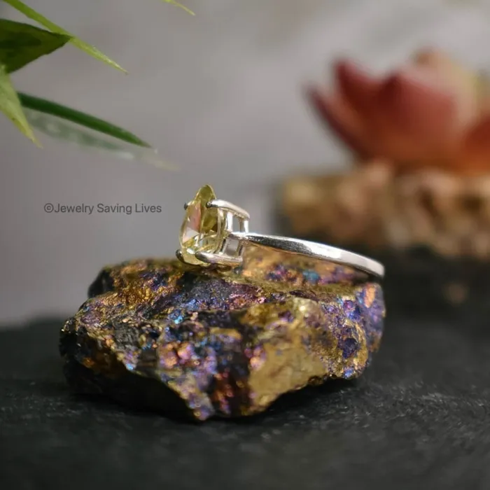 Rings JSL Teardrop Yellow Sapphire Ring