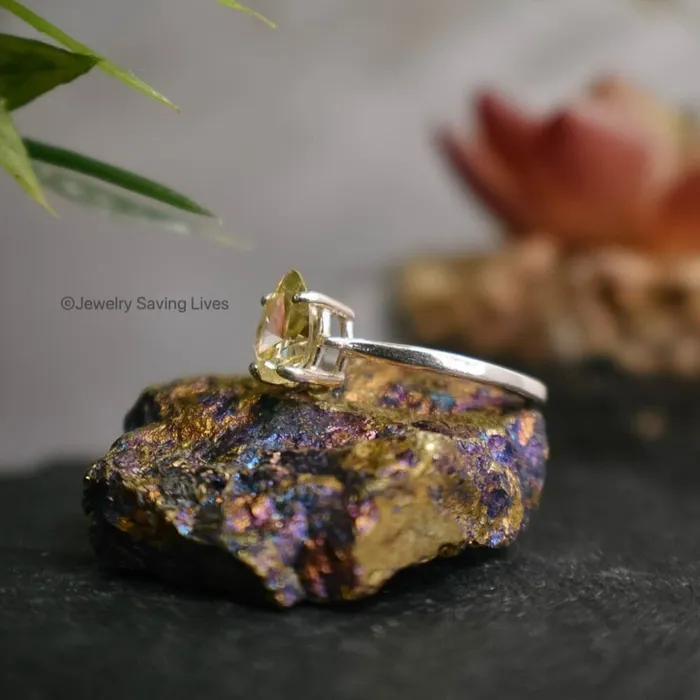 Rings JSL Teardrop Yellow Sapphire Ring