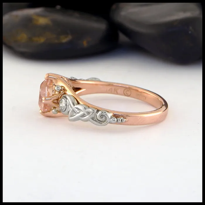 Rings Morganite Diamond Ring Walker Metalsmiths