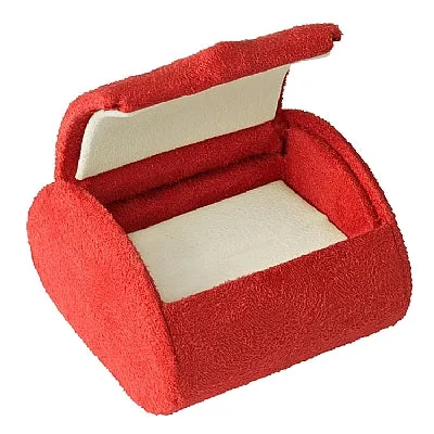 Rings Noblepack CA Suede Domed Single Ring Box with White Suede Interior