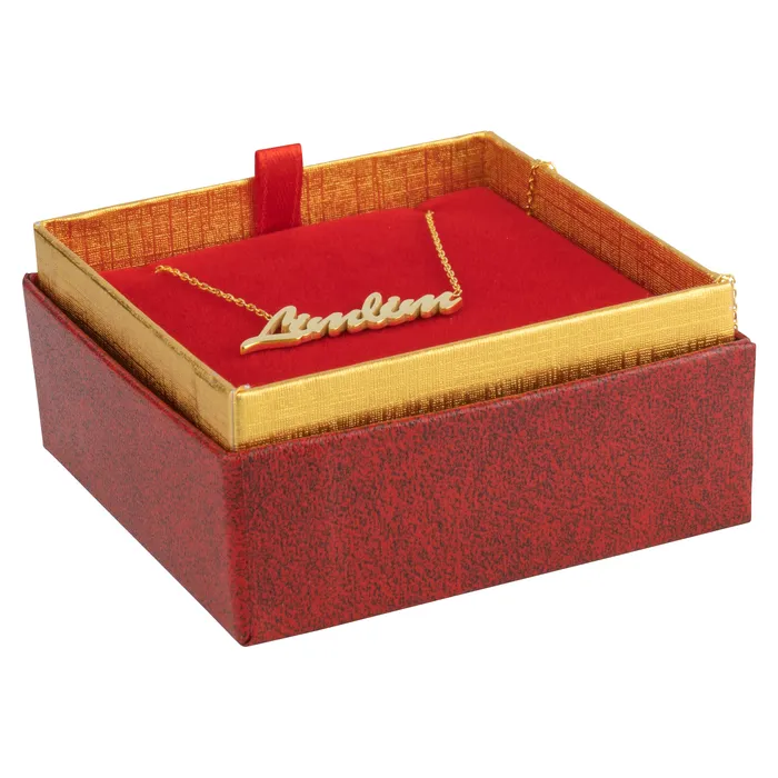 Rings Noblepack CA Twotone Paper Pendant Box with Gold Accent