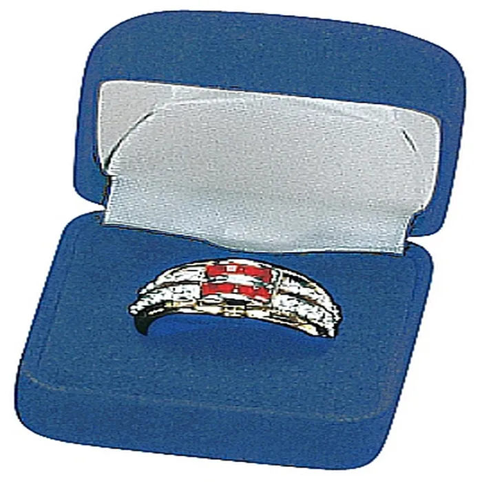 Rings Noblepack CA Velvet Square Single Ring Box with Matching Insert and White Satin Window Rings Noblepack CA Velvet Square Single Ring Box with Matching Insert and White Satin Window