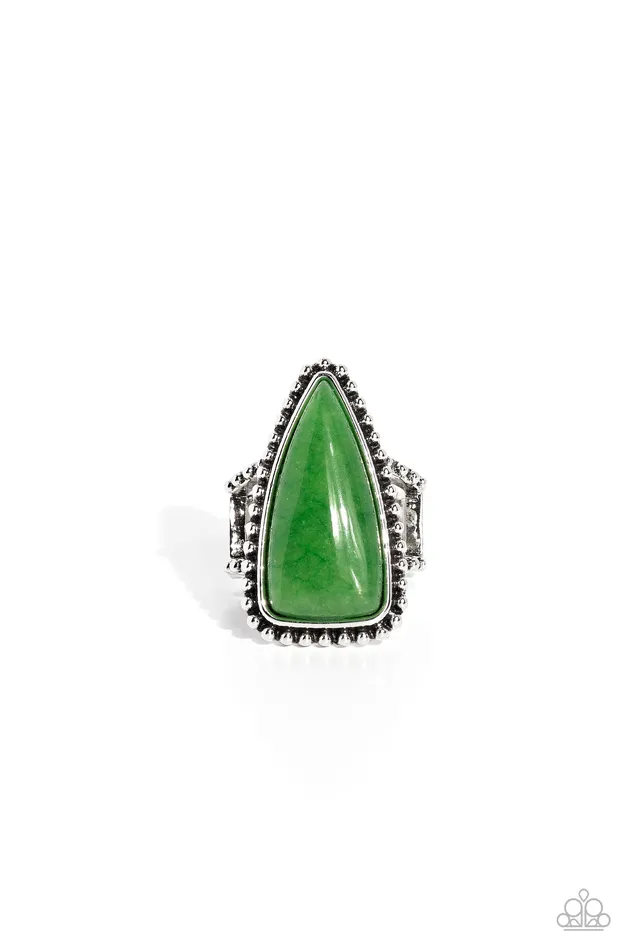 Rings Paparazzi Accessories Earthy Engagement Green Jade Stone Silver Ring Paparazzi Rings Paparazzi Accessories Earthy Engagement Green Jade Stone Silver Ring Paparazzi