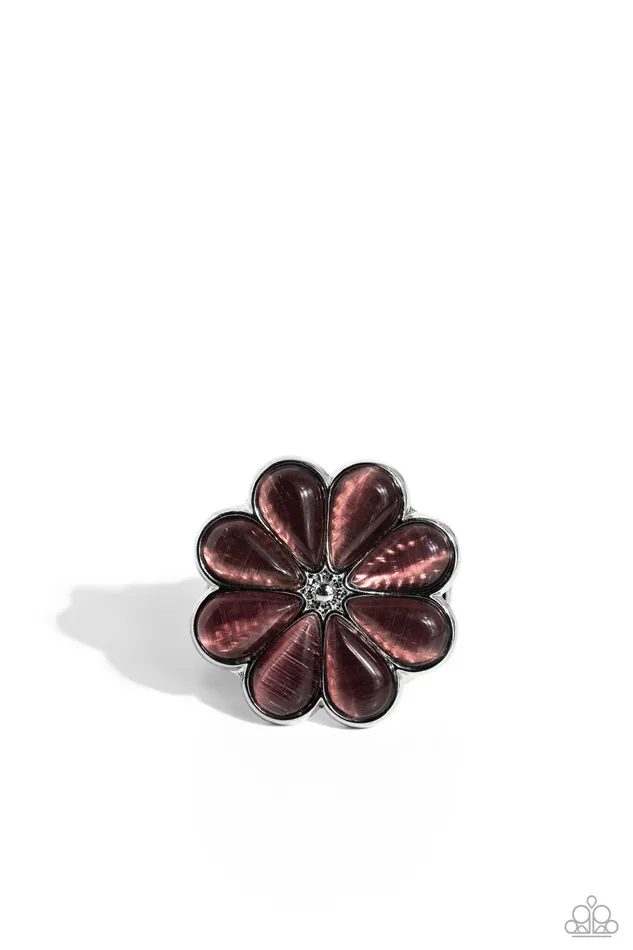 Rings Paparazzi Accessories Gemstone Garden Purple Cats Eye Stone Floral Silver Ring Paparazzi Rings Paparazzi Accessories Gemstone Garden Purple Cats Eye Stone Floral Silver Ring Paparazzi