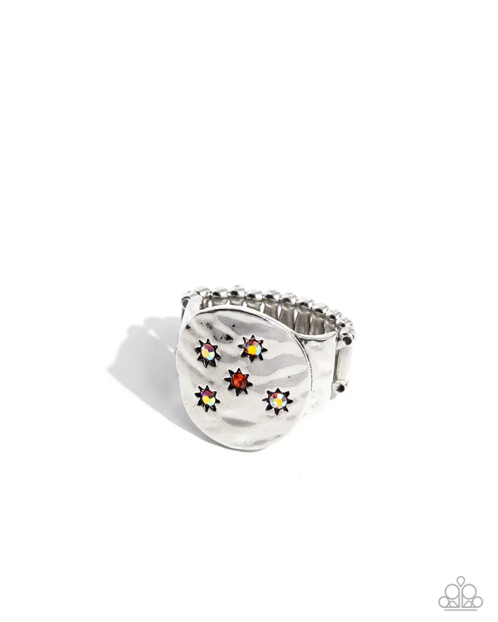Rings Paparazzi Accessories Starry Serenade Orange Iridescent Rhinestone Star Silver Ring Paparazzi Rings Paparazzi Accessories Starry Serenade Orange Iridescent Rhinestone Star Silver Ring Paparazzi