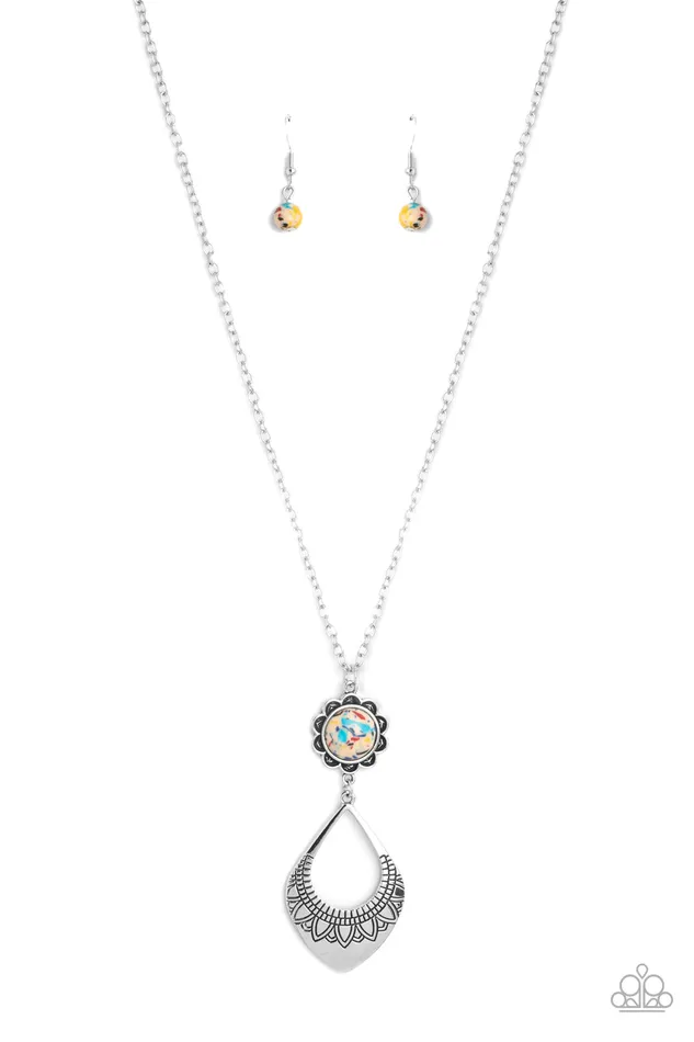 Rings Paparazzi Accessories Stone TOLL Yellow Stone Silver Necklaces Paparazzi