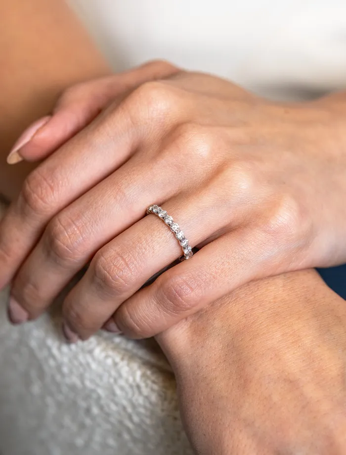 Rings Precision Set The Silk Prong HalfRound Diamond Band