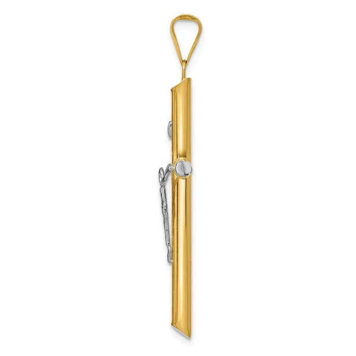 Rings Qgold 14k Twotone 24 mm Inri Crucifix Pendant 163 grams Rings Qgold 14k Twotone 24 mm Inri Crucifix Pendant 163 grams