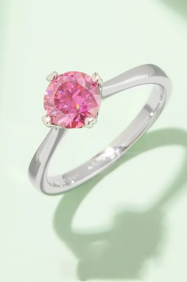 Rings Trendsi 1 Carat Moissanite 925 Sterling Silver Solitaire Ring