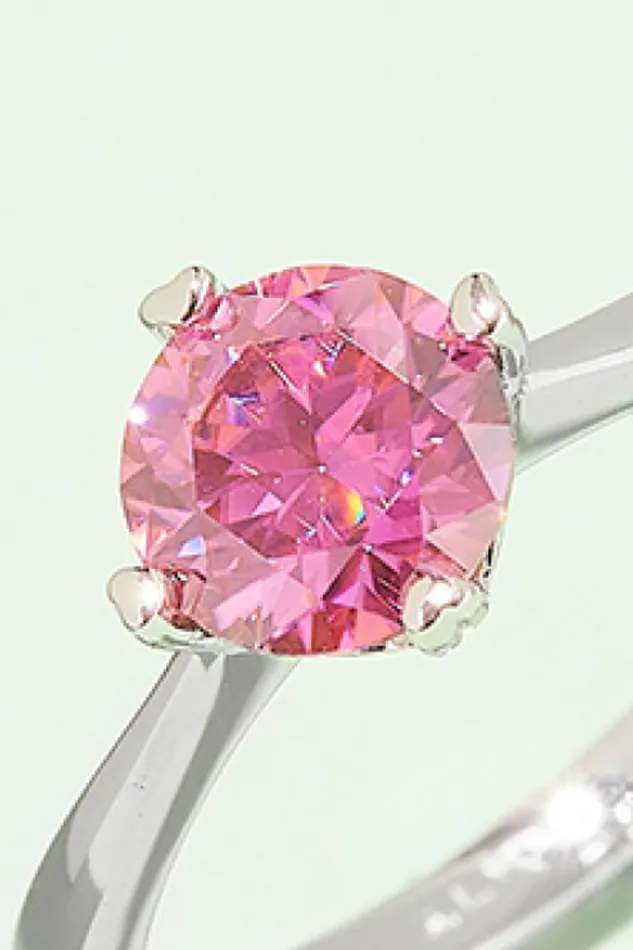 Rings Trendsi 1 Carat Moissanite 925 Sterling Silver Solitaire Ring