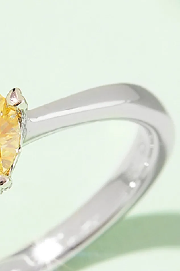 Rings Trendsi 1 Carat Moissanite 925 Sterling Silver Solitaire Ring